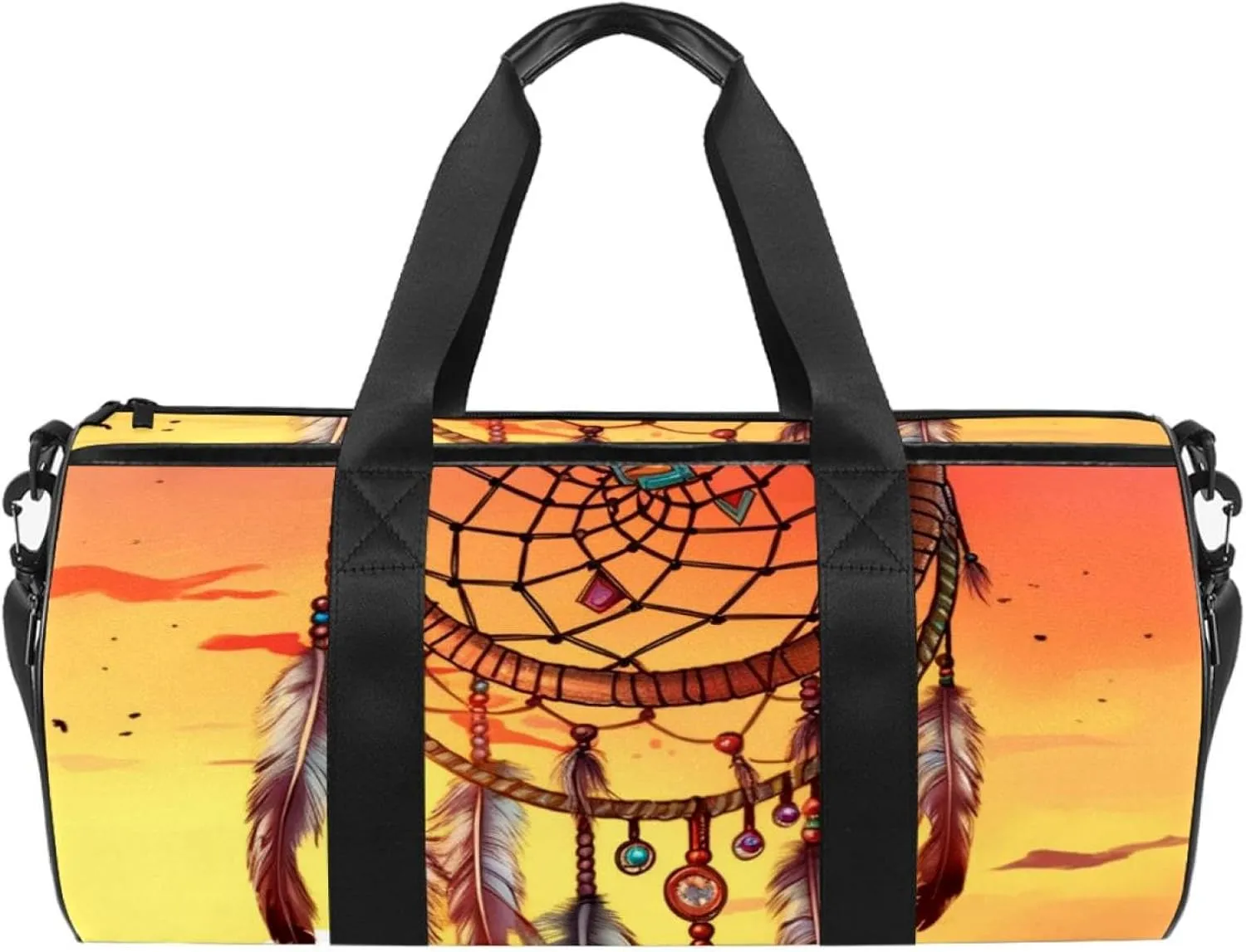 Gym Bags for Men,Travel Duffel Bags for Women,Follow Your Dream Dreamcatcher,Workout Bag