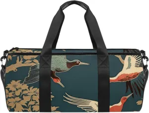 Gym Bags for Women,Duffle Bag for Travel,Wild Goose Tree Flying Ducks,Gym Bag for Men