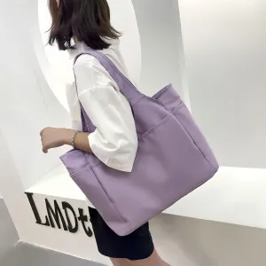 Gym Tote Bags for Women 35L, Travel Duffel Bag Compartments with Zipper, Shoulder Weekender Overnight Bag for 16in Laptop (Purple)