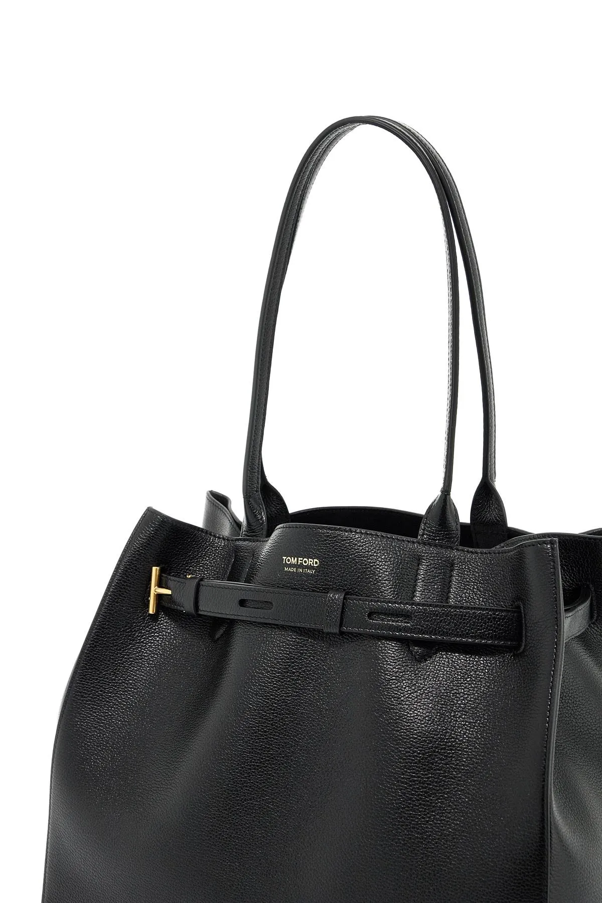 hammered leather tote bag