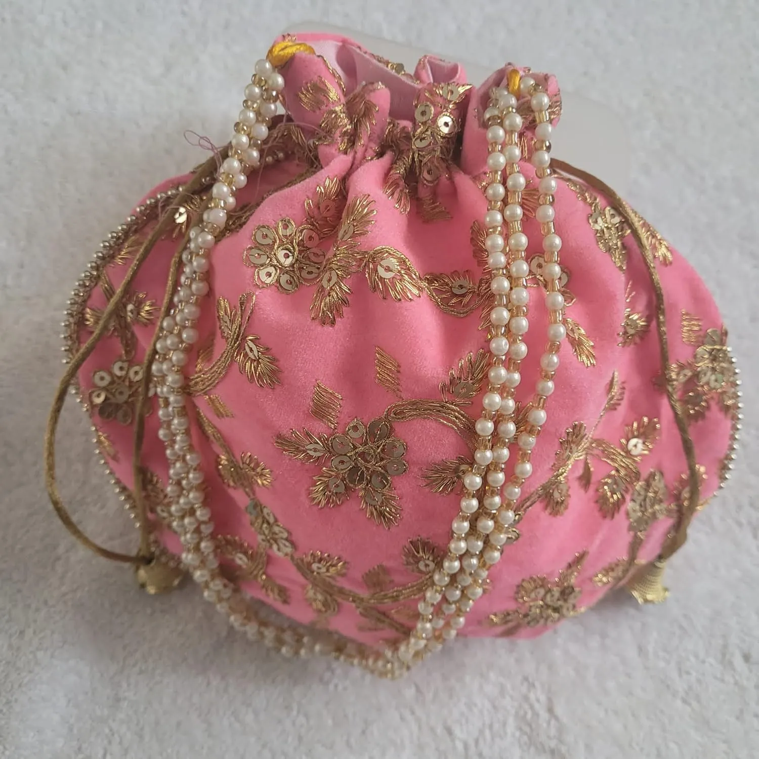 Handcrafted Women Potli Bag Purse Handbag Indian velvet Party Wedding Clutch Bag Traditional Return gift