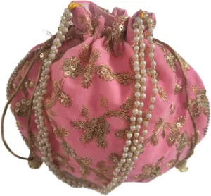 Handcrafted Women Potli Bag Purse Handbag Indian velvet Party Wedding Clutch Bag Traditional Return gift