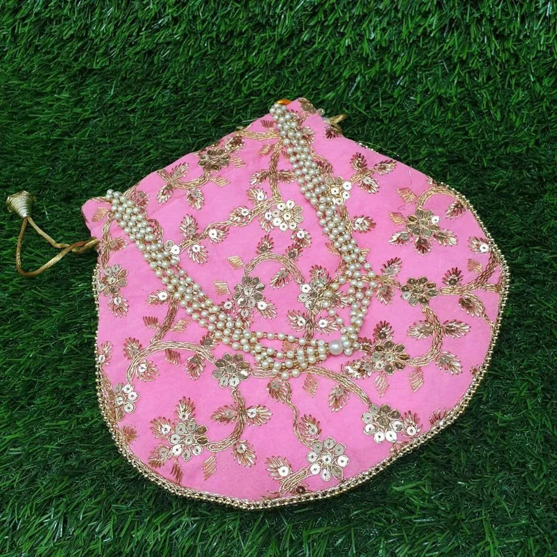 Handcrafted Women Potli Bag Purse Handbag Indian velvet Party Wedding Clutch Bag Traditional Return gift
