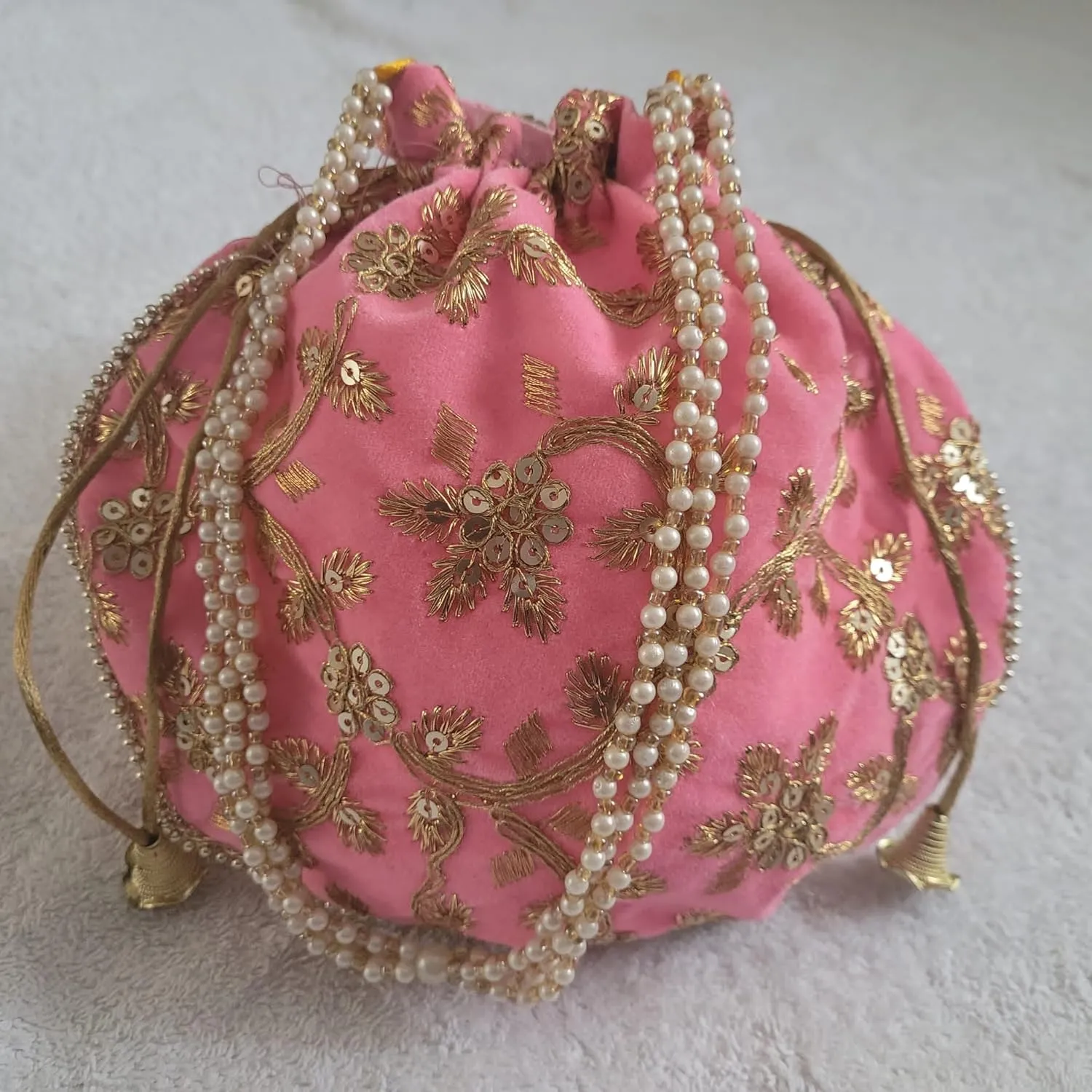 Handcrafted Women Potli Bag Purse Handbag Indian velvet Party Wedding Clutch Bag Traditional Return gift