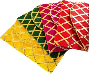 Handmade Purse WalletHand Stitched Traditional Ethnic Golden Work Special Occasion and Gifting (Yellow - 7.5"x5")