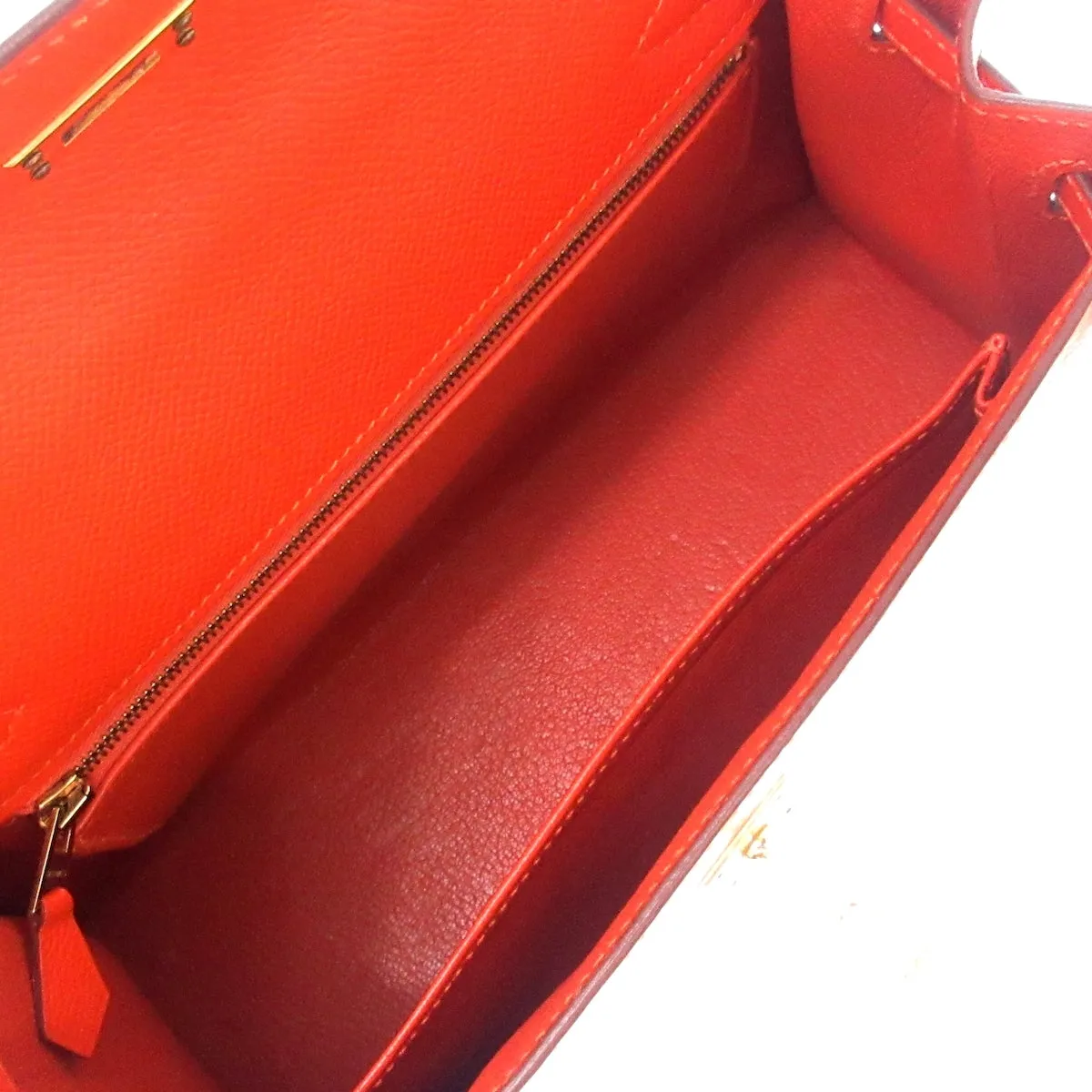Hermès Kelly 25 Sellier, Orange Poppy GHW