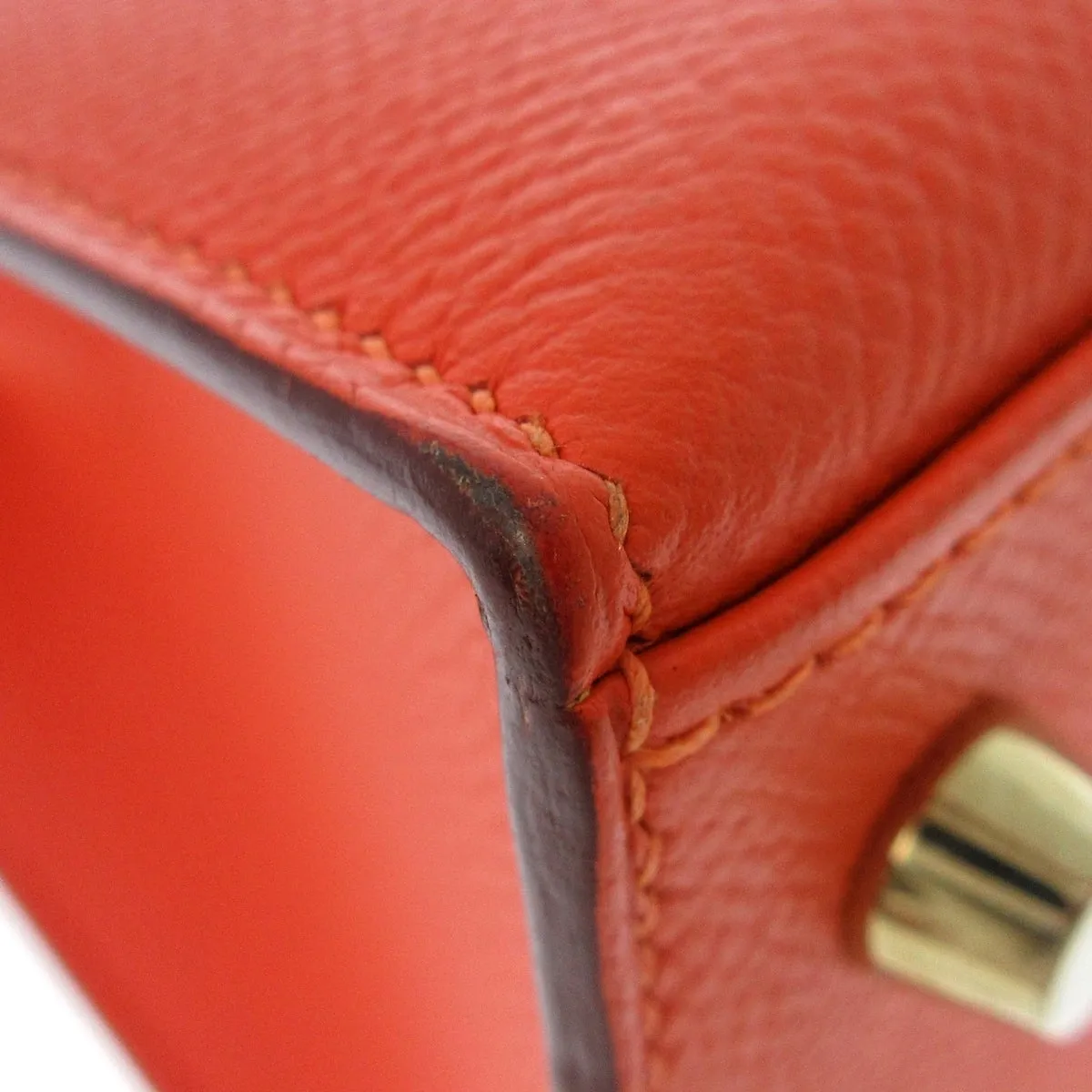 Hermès Kelly 25 Sellier, Orange Poppy GHW