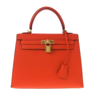 Hermès Kelly 25 Sellier, Orange Poppy GHW