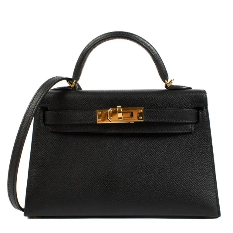 Hermès Mini Kelly, Black Gold Hardware