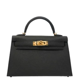 Hermès Mini Kelly, Black Gold Hardware
