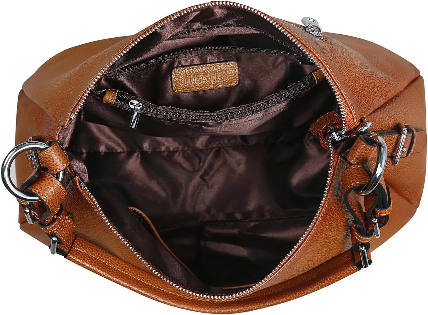 HESHE Leather Purses and Handbags Hobo Shoulder Bags Tote Bag Crossbody Purse Ladies Designer Satchel Bags