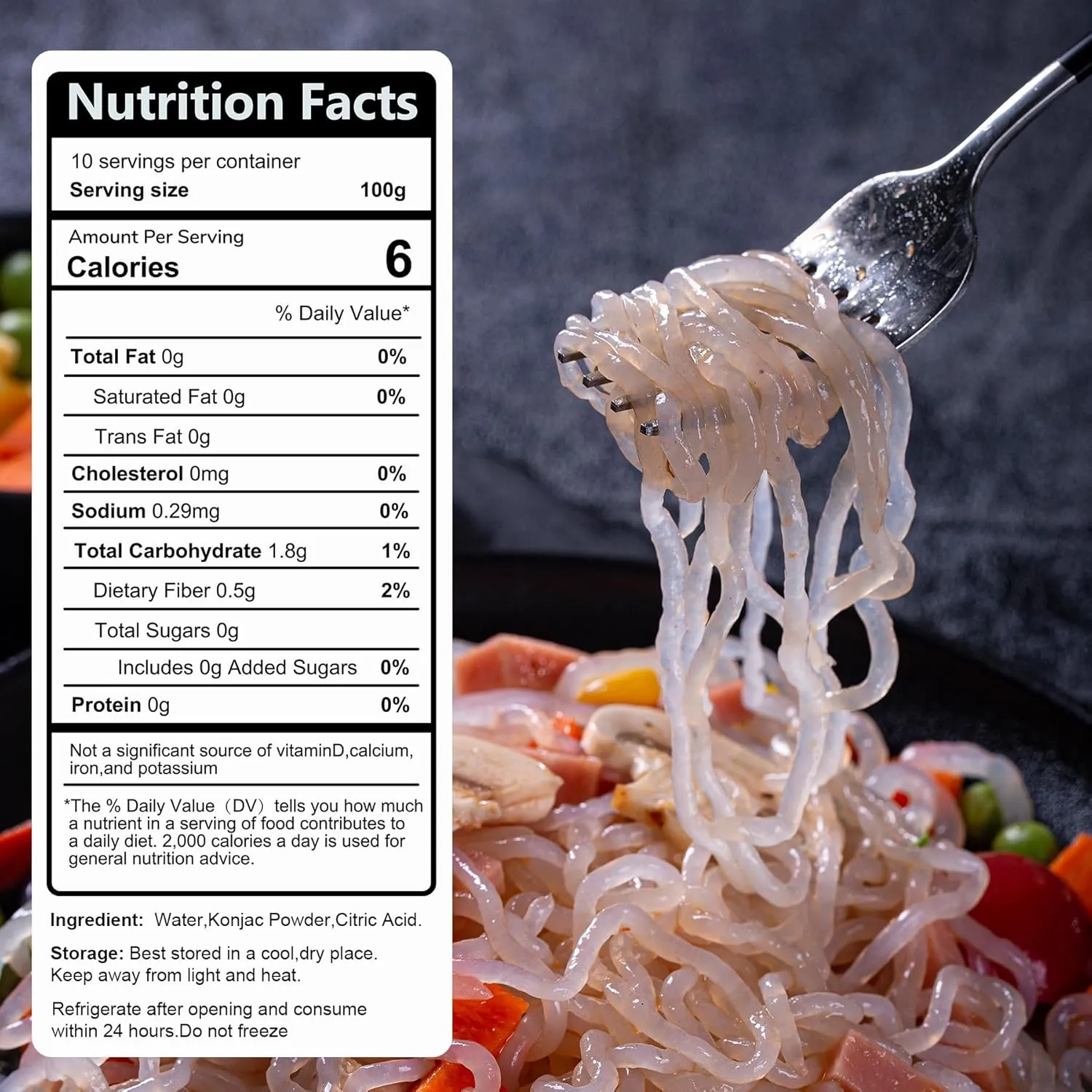 Hethstia Konjac Noodle Low Carb Pasta Shirataki Spaghetti – 10 Packs Pre-cooked and Ready to Eat Konjac Spaghetti, Healthy, Low Calorie, Gluten-Free, Fat-Free, 0 Sugar, Vegan, Keto Friendly