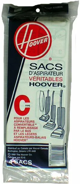 Hoover C  Vacuum  Bags 4010003C / 4010077C - Genuine - 3 pack