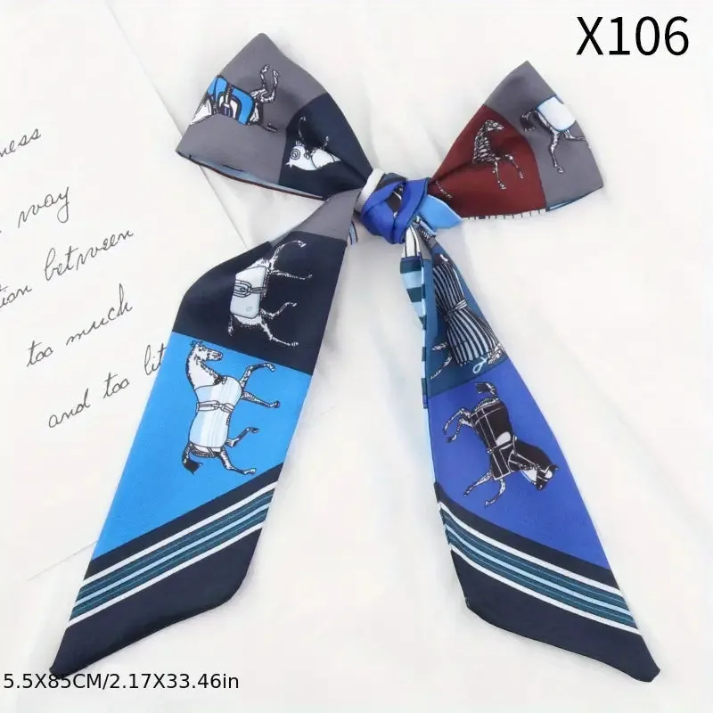 HORSE DESIGN SATIN TWILLY