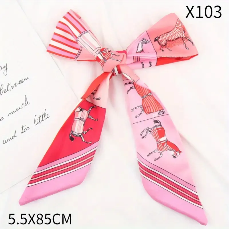 HORSE DESIGN SATIN TWILLY