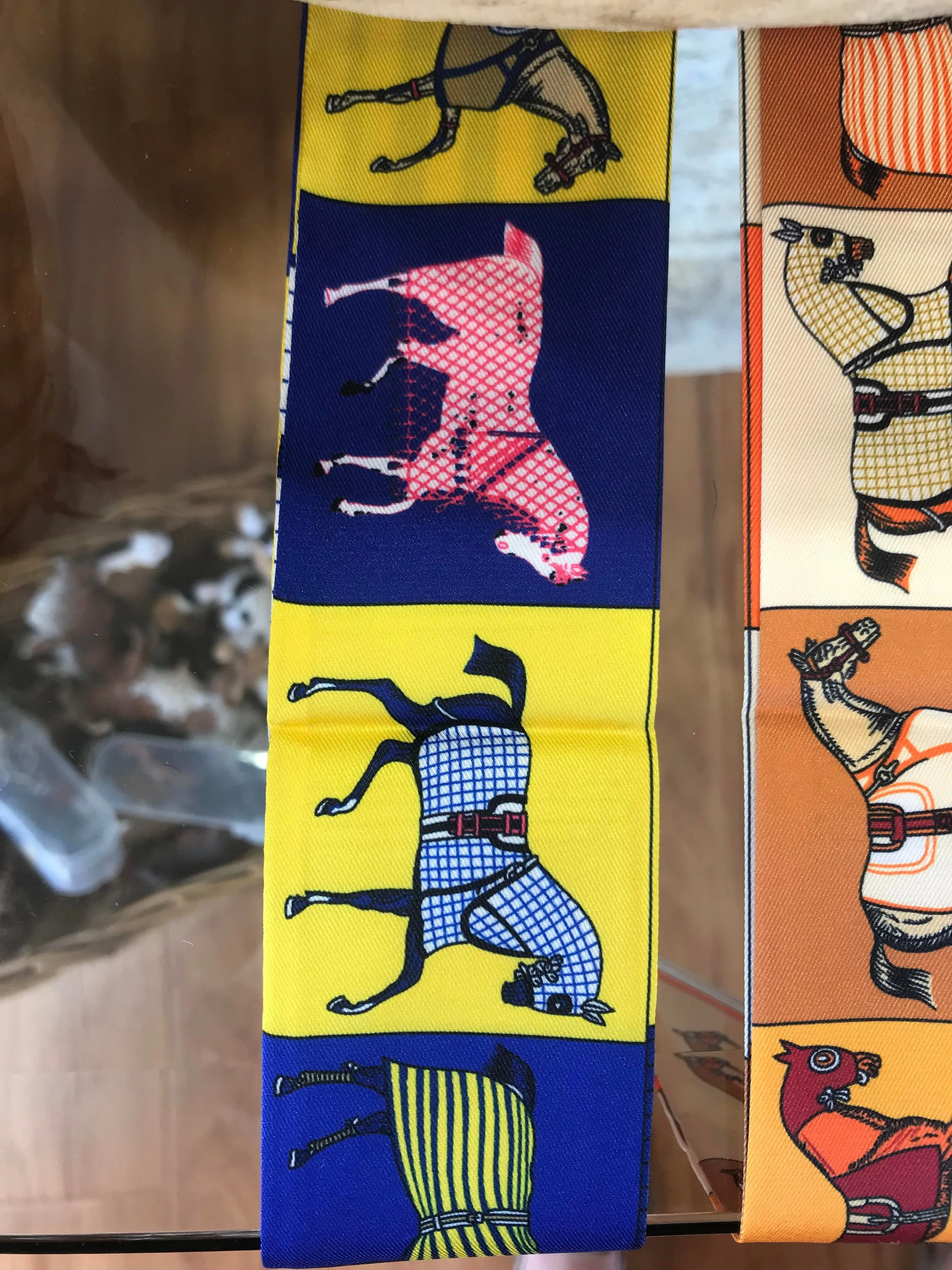 HORSE DESIGN SATIN TWILLY