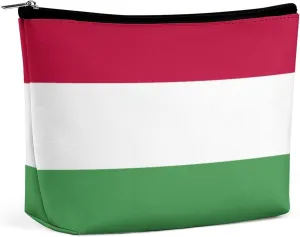 Hungary Flag Portable Makeup Organizer for Travel Cosmetic Bag for Purse