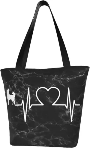 Husky Dog Heartbeat Fashion Shoulder Bag Large Capacity For Man Or Woman