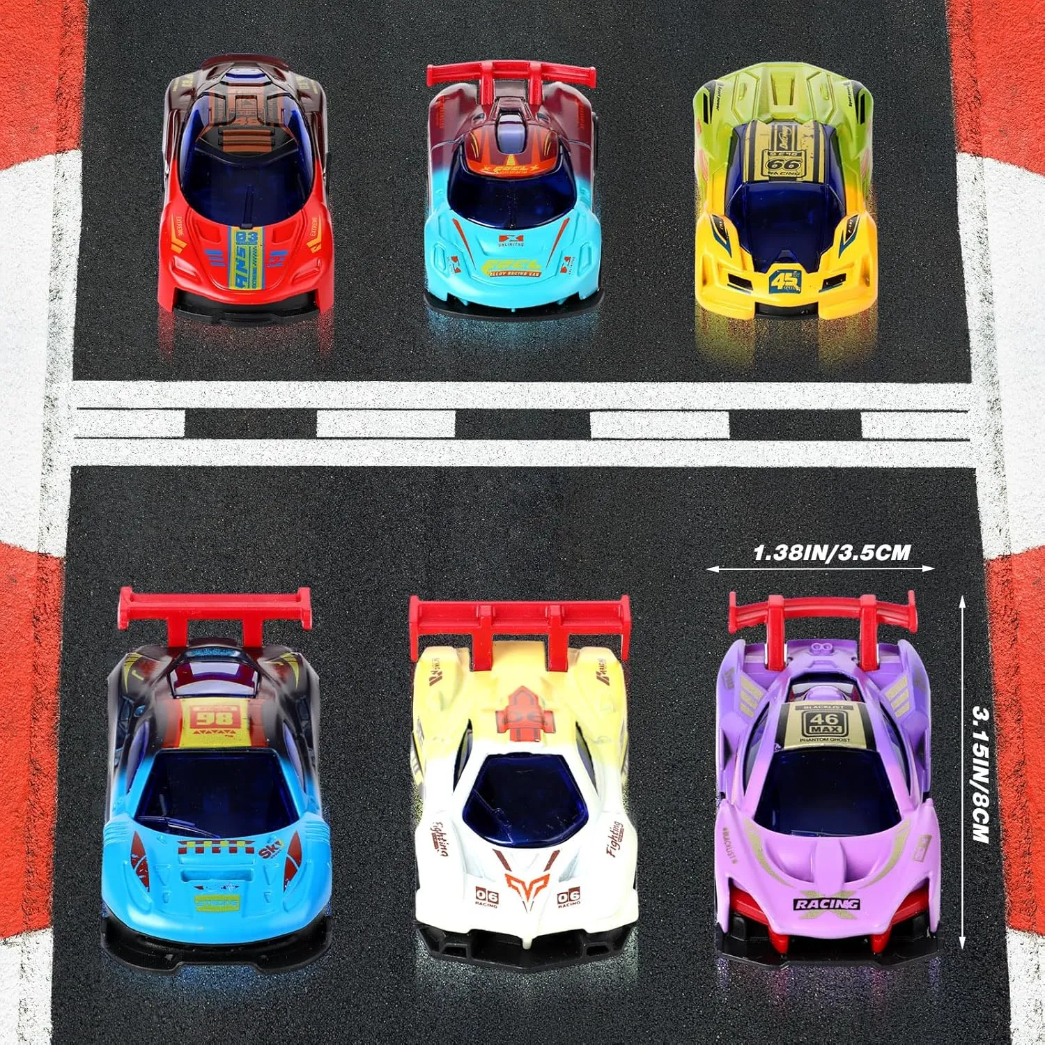 HyDren 6 Pcs Color Change Cars Toy Vehicles in Water Color Changing Bath Toys Car Goodie Bags Fillers Funny Gift for Kids Toddlers Themed Party Favors