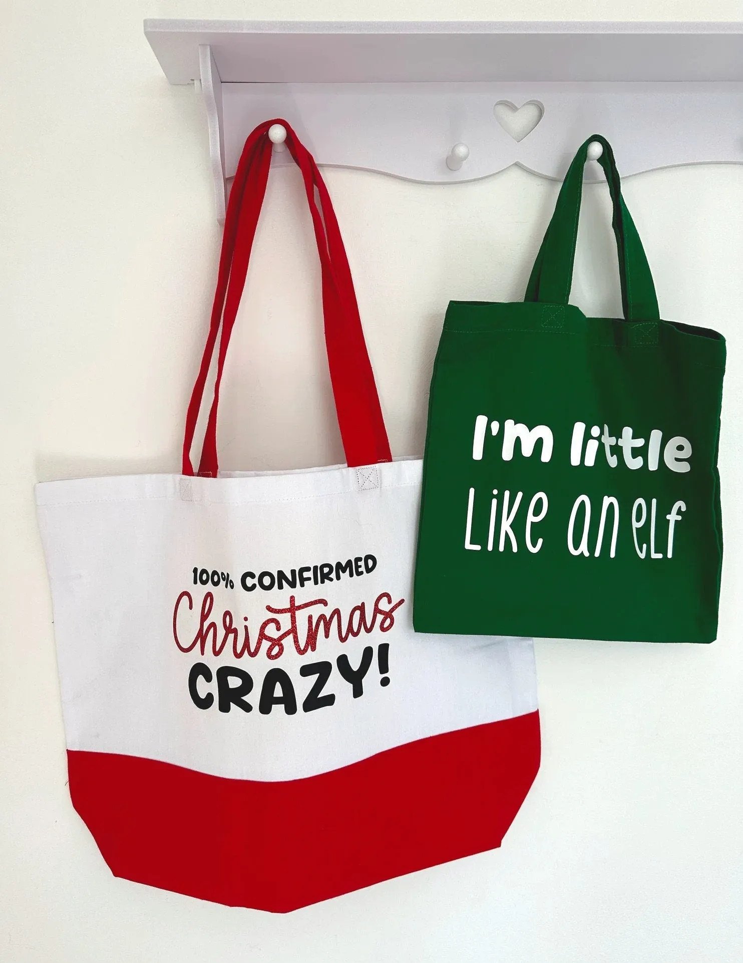 I'm Little Like an Elf Mini Green Tote Bag