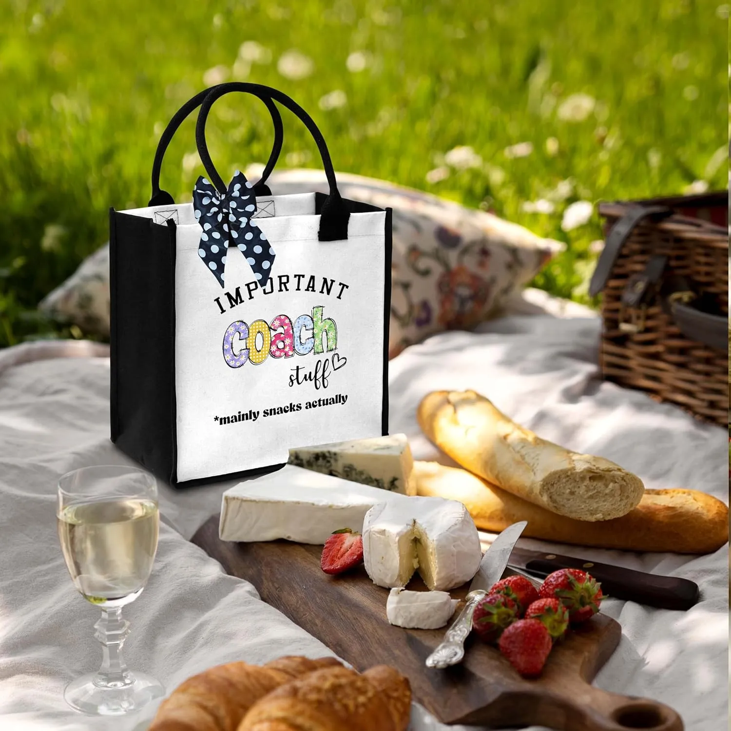 Important Stuff Tote Bag For Shopping, Canvas Aesthetic Tote Bag