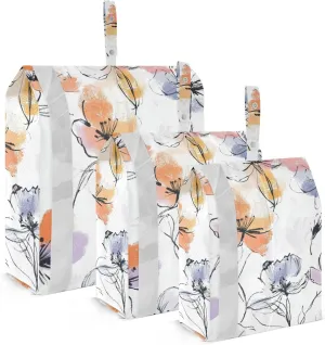 Impressionist Flowers 3 Set Packing Travel Bags Reusable Suitcase Organizer Bag Set Storage Bags For Clothes Bed Storage