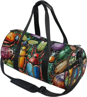 Insect Bugs Beetles Colorful Gym Duffle Bag Women Men Sports Fitness Bag for Travel Workout Gymnastics Dance Ballet