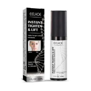 Instant Lift & Firming Facial Serum with Hyaluronic Acid & Vitamin C – Reduces Wrinkles, Fine Lines, Eye Bags, Smooths Face, Neck & Chest – Visibly Tightens Skin for Youthful Radiance