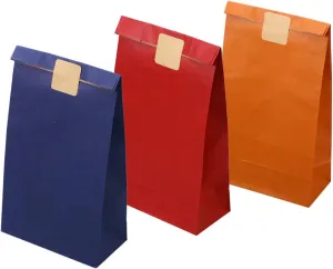 Ipetboom 120pcs Paper Bags No Handle Party Bag Birthday Wrapping Wedding Favor Paper Dark Brown Flat Bottom Reusable