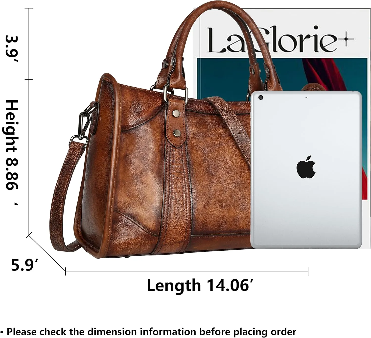 Iswee Satchel Bags for Women Genuine Shoulder Bag Leather Handbags Hobo Crossbody Bags Vintage Purse Tote Bag