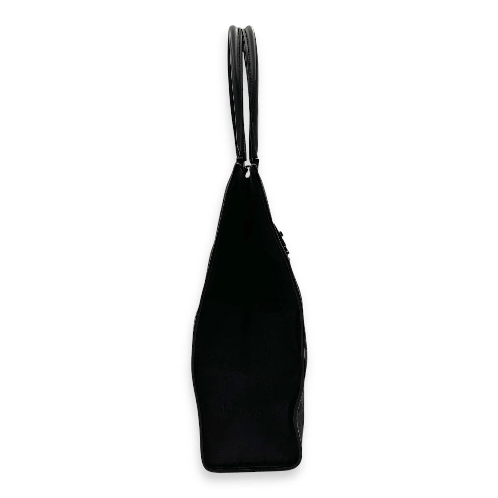 Jackie 1961 Tote Bag Black in Canvas, Silver hardware