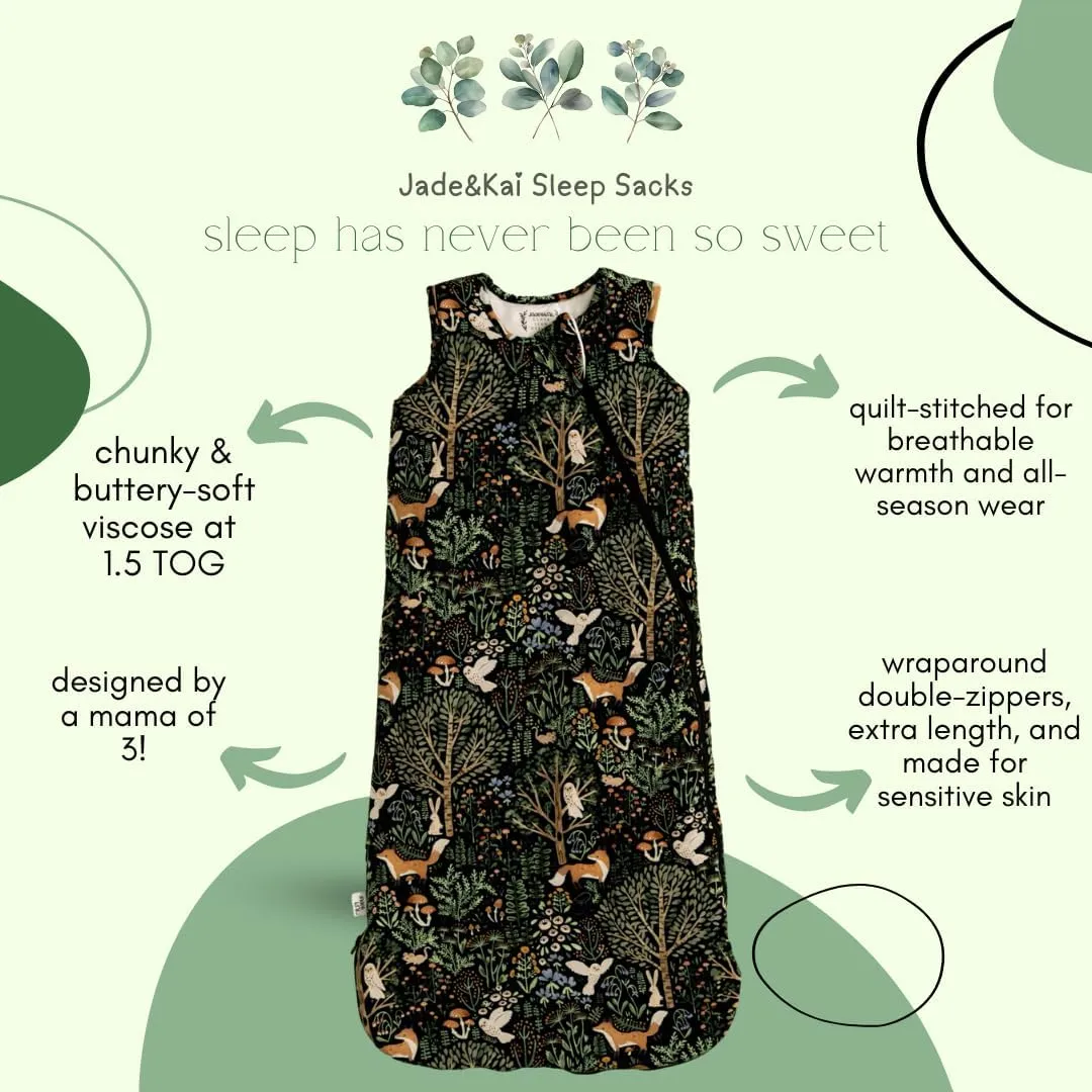 Jade&Kai Sleep Sack for Babies | Soft Viscose | Wraparound Zipper | 1.5 TOG Breathable Warmth | Modern Design
