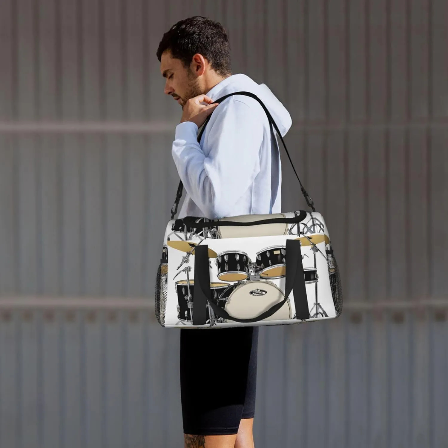 Jazz Drum Durable Portable Crossbody Travel Bag, A Good Companion For Long-Distance Travel