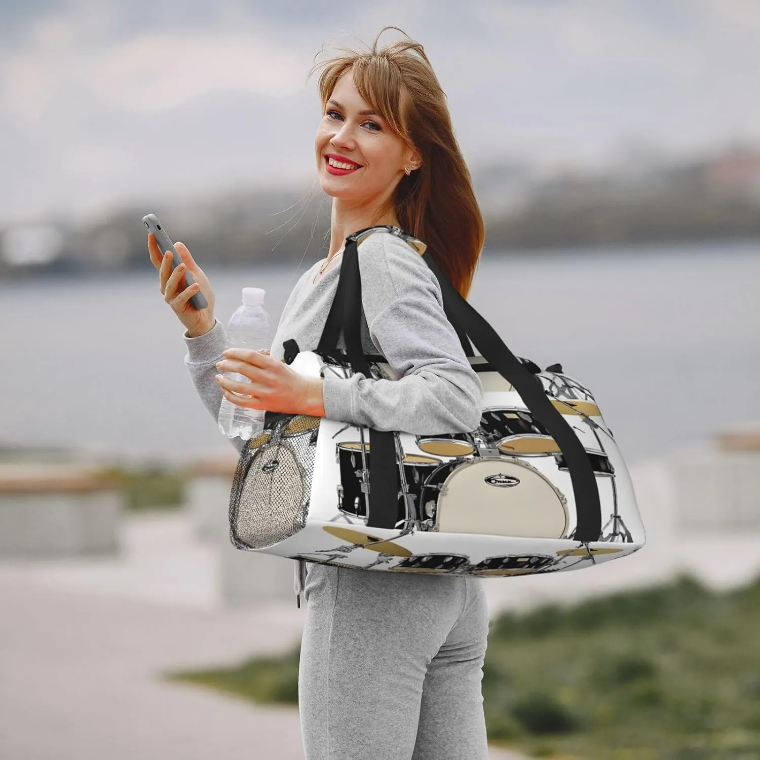 Jazz Drum Durable Portable Crossbody Travel Bag, A Good Companion For Long-Distance Travel