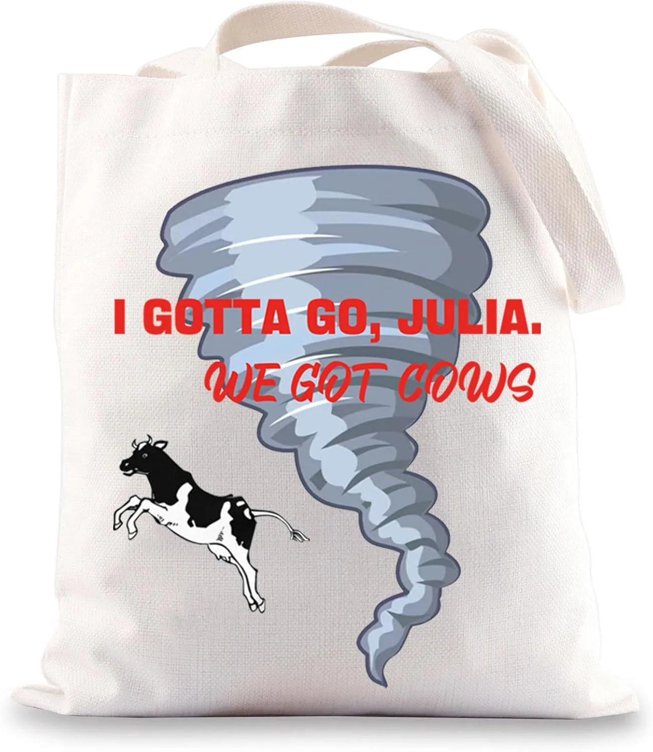 JNIAP Horror Movie Tote Bag Dr. Melissa Reeves Gifts I Gotta Go Julia We Got Cows Horror Movie Shoulder Bag
