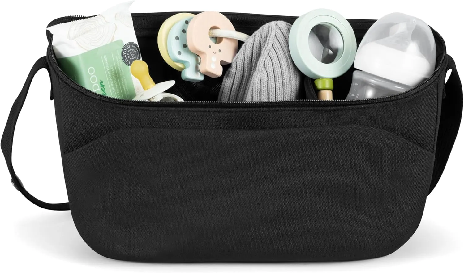 Joolz Organiser - Compact Accessory for Baby Stroller, Pushchair or Buggy - Easy to Attach - Baby Must Have Travel Essential- Extra Storage - Compatible with GEO/AER/HUB/Day Collections (Space Black)