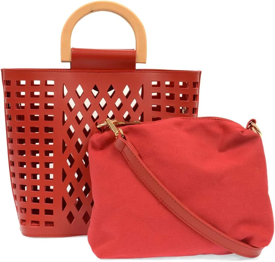 Joy Susan Madison Cut-Out Tote: Crossbody Handbag
