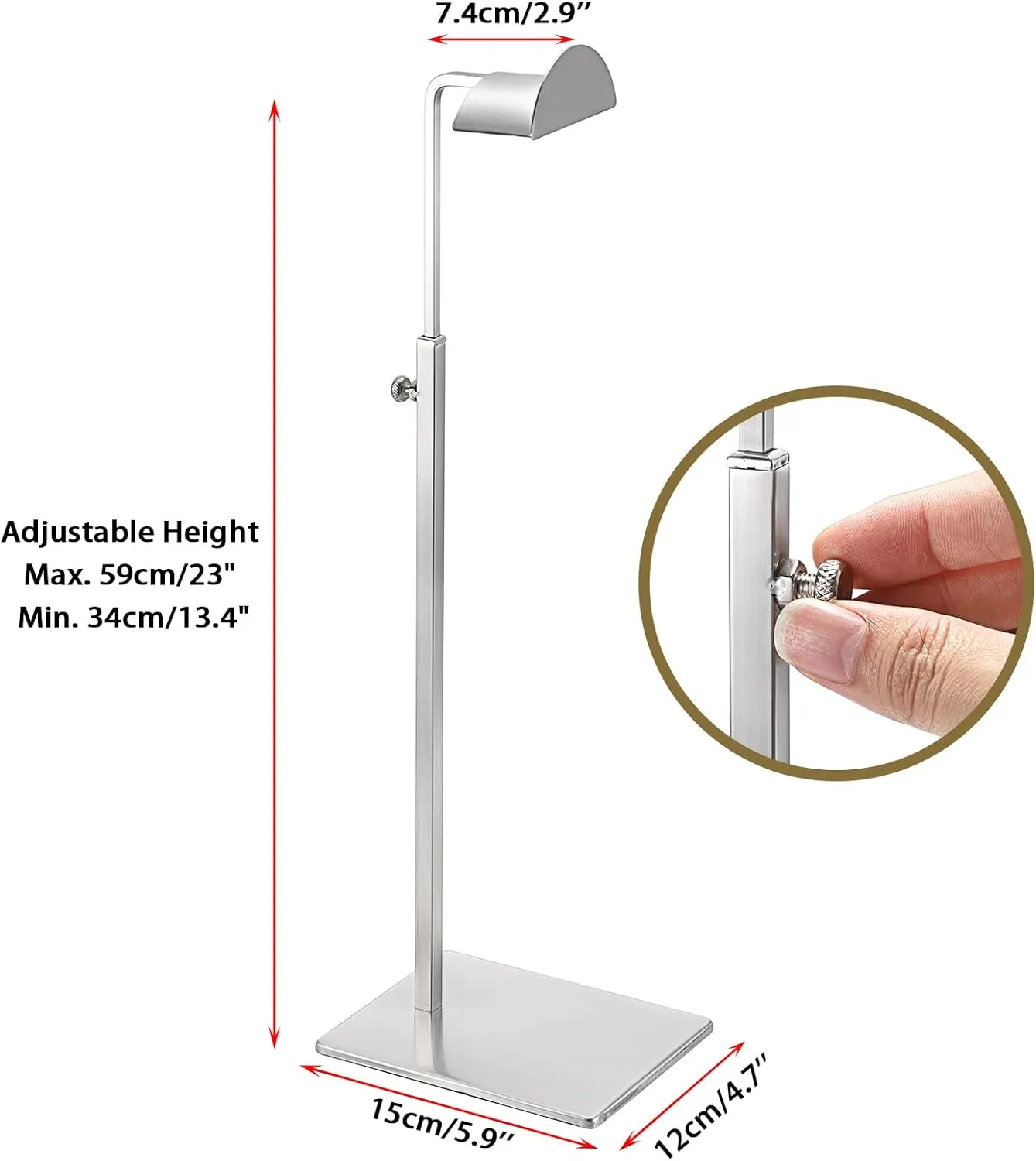 JUXYES Pack of 2 Handbags Display Stand Rack, Height Adjustable Handbags Display Stand Single Side Retail Countertop Bags Display Stand For Handbags Tote Bag Shoulder Bag Handle Satchel Purse