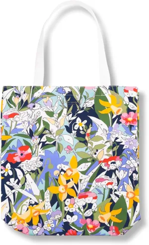 kate spade new york Canvas Tote Bag for Women, Cute Tote Bag for Work, Canvas Beach Bag, Book Tote with Pocket, Paint by Numbers