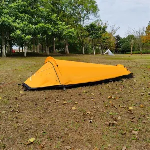 Keebgyy Sleeping Bags, Camping Sleeping Bag, Warm Outdoor Sleeping Bag, Lightweight Compact Camping Sleeping Bag, Suitable for Camping Hiking Outdoor Travel Hunting(Yellow)