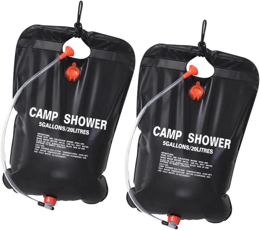 KESYOO 2Pcs Portable Solar Shower Bag Camping Shower Kit Leak Design for Hiking Travel and Outdoor Use Enjoy Refreshing Shower Anywhere