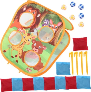 Kisangel 1 Set Portable Cartoon Bean Bag Toss Game Set for Fun Indoor Outdoor Activity Lightweight and Cloth Toss Game Supplies for Family Gatherings and Parties