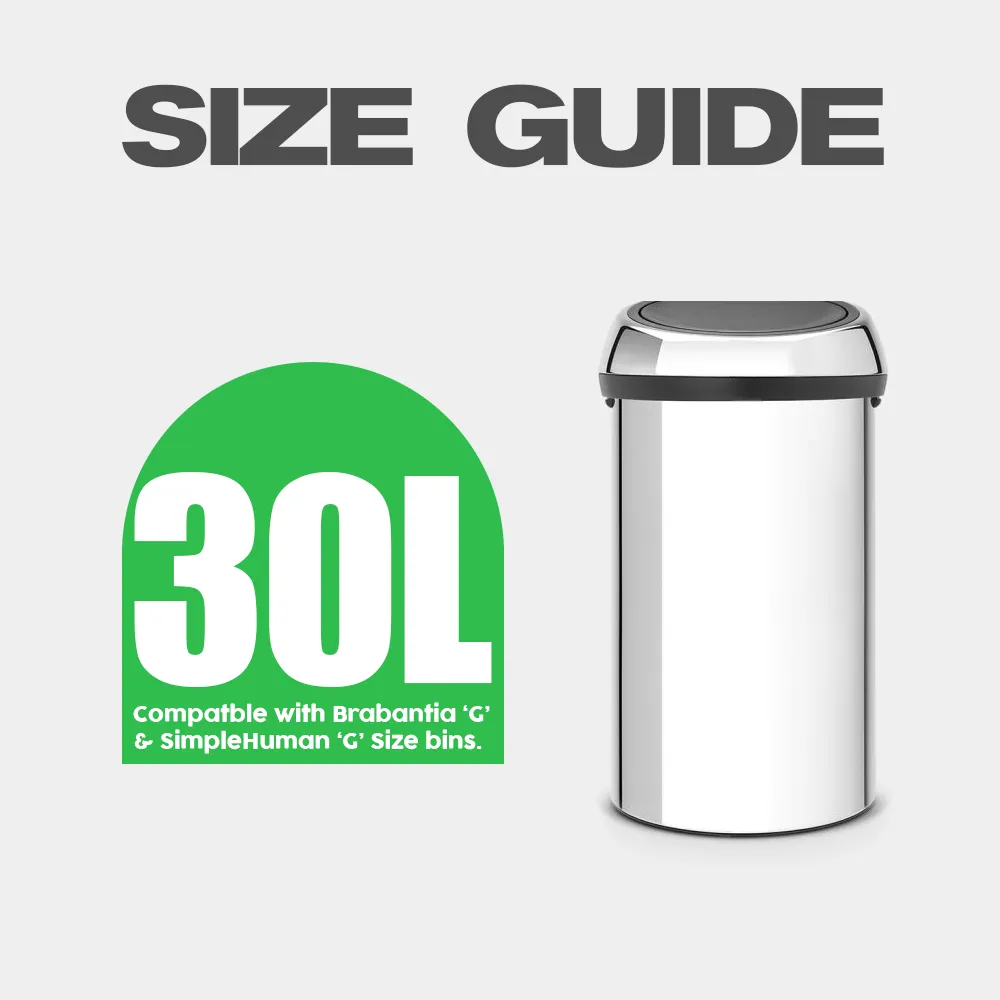 Kitchen Drawstring Bin Liner Brabantia and Simple Human compatible