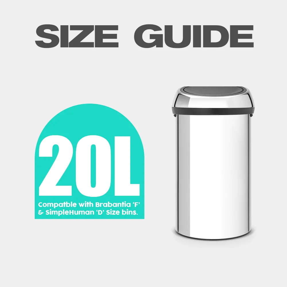 Kitchen Drawstring Bin Liner Brabantia and Simple Human compatible