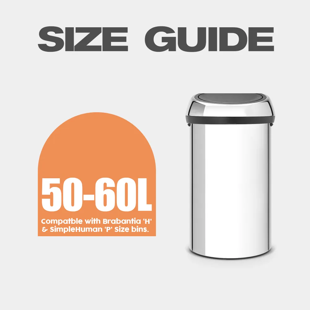 Kitchen Drawstring Bin Liner Brabantia and Simple Human compatible