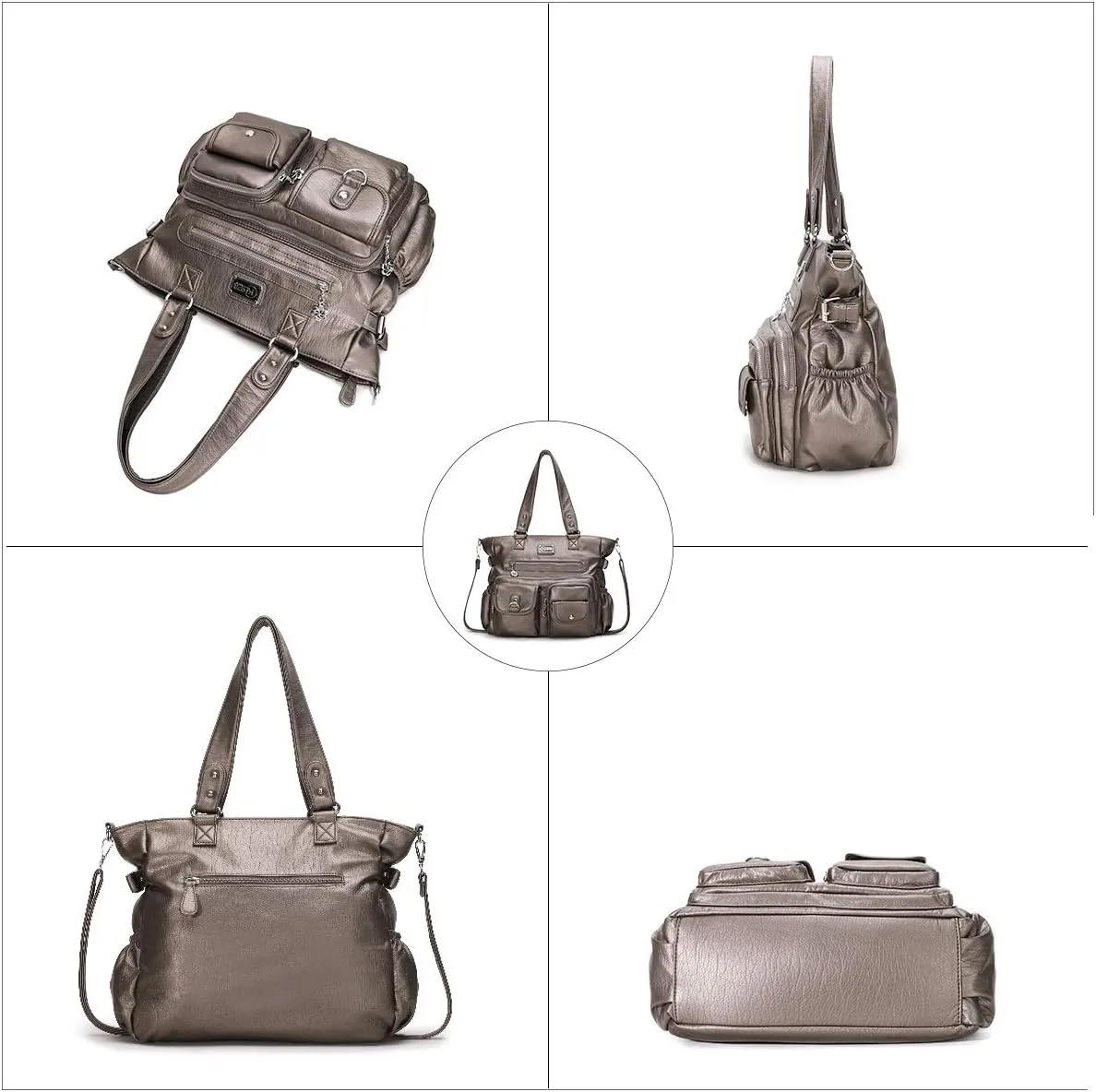 KL928 Large Purses for Women Shoulder Bag Tote Handbags Stylish Vegan Leather Hobo Bags Ladies