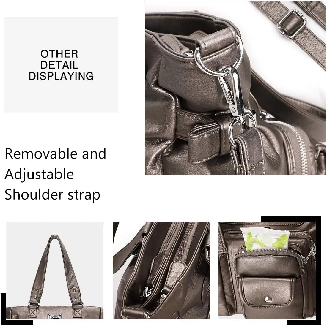 KL928 Large Purses for Women Shoulder Bag Tote Handbags Stylish Vegan Leather Hobo Bags Ladies