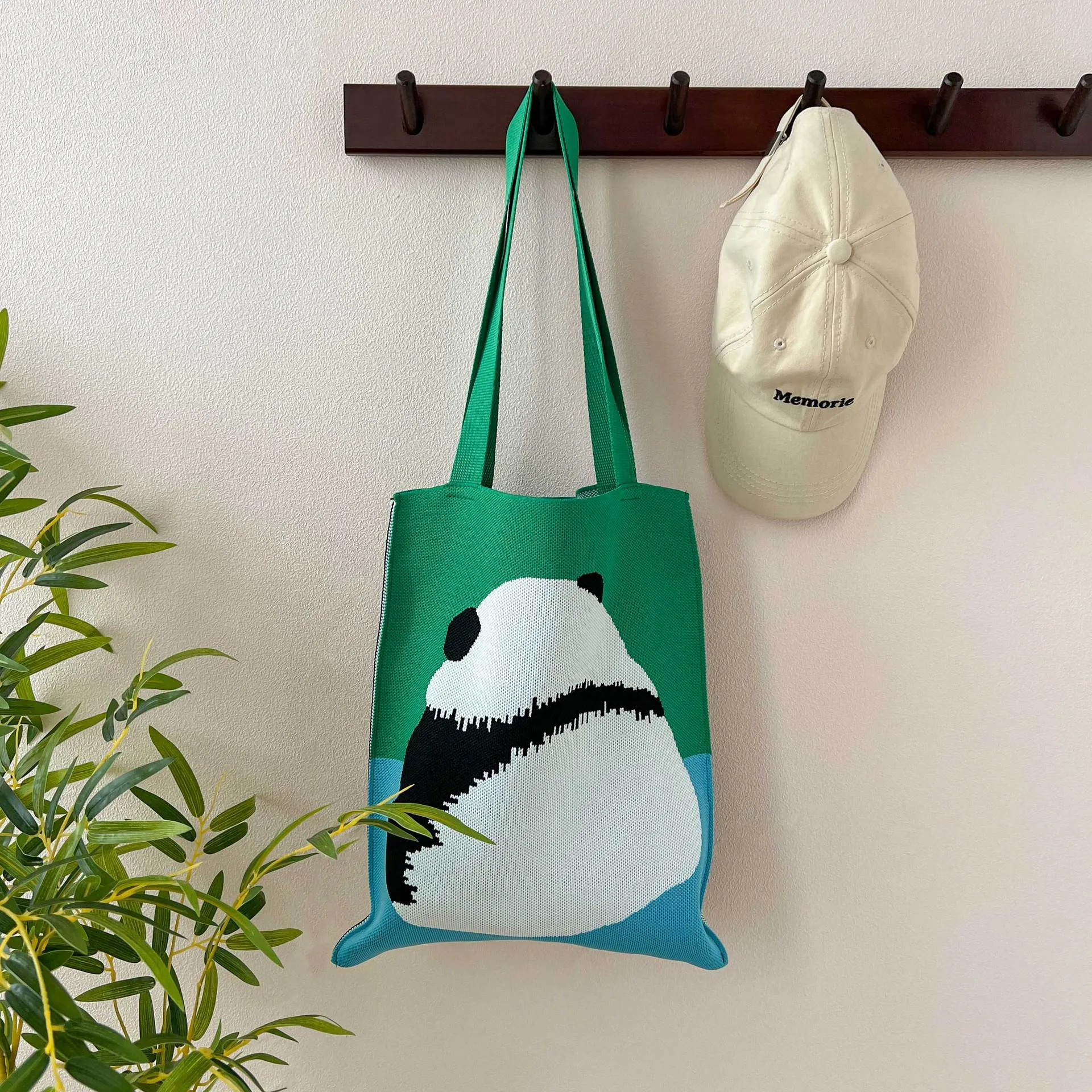 Knitted Korean Big Fashion Simple Cat Shoulder Bags