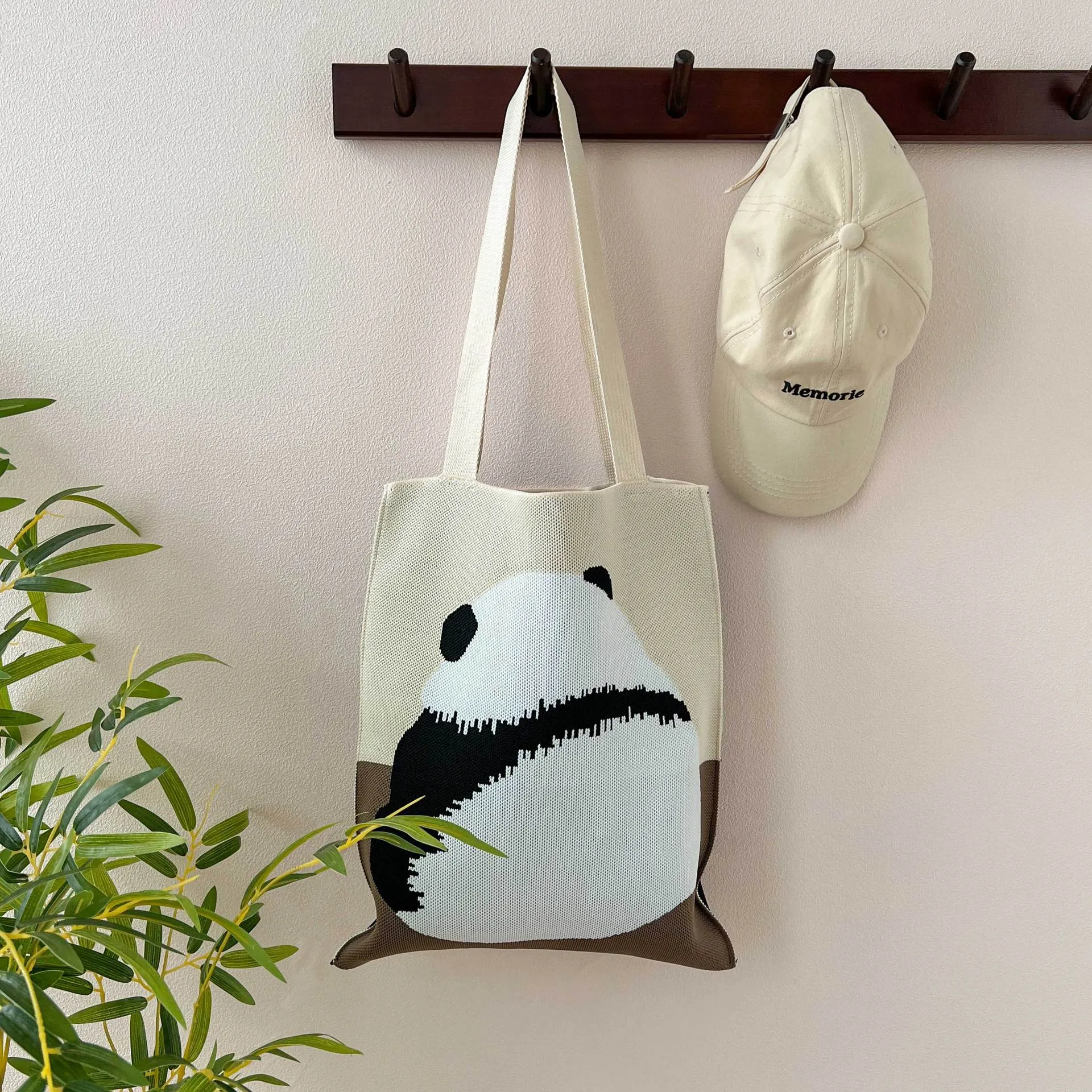 Knitted Korean Big Fashion Simple Cat Shoulder Bags