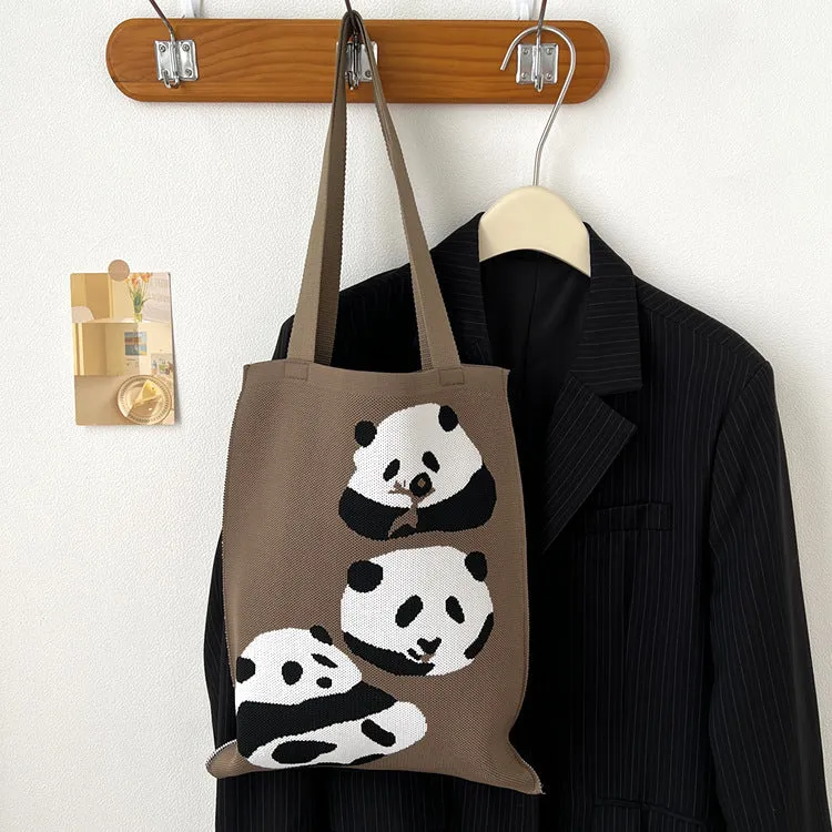 Knitted Korean Big Fashion Simple Cat Shoulder Bags